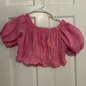 Pink Zara crop top